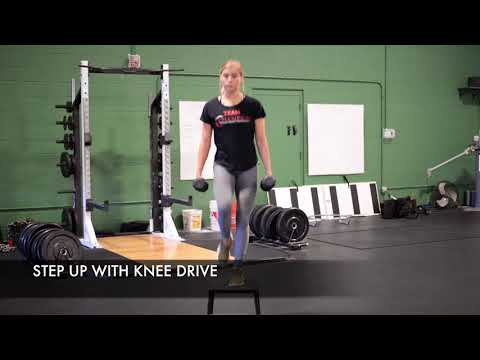 Step-up with Knee Drive