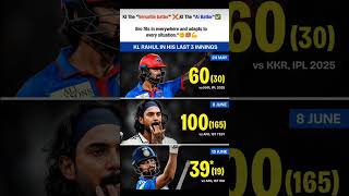 KL Rahul – The "Versatile Batter" ❌ KL Rahul – The "AI Batter" ✅ #teamindia#shorts #klrahul #cricket