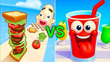 Sandwich Runner VS Juice Run All Levels Speedrun Gameplay walkthrough Android ios Ep1 video 