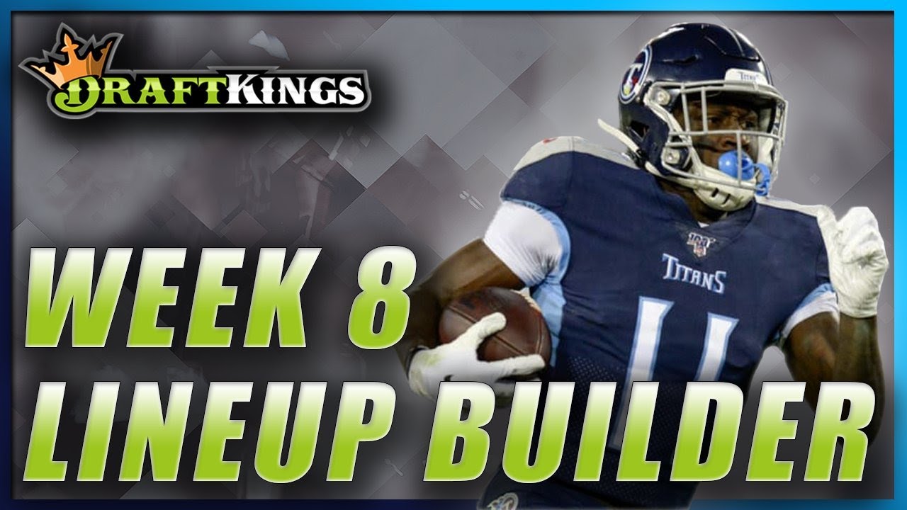 Draftkings Week 8 Nfl Dfs Picks Tournament Lineup Strategy Youtube