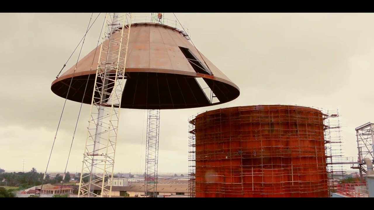 Clinker Silo (Storage Capacity 30,000 MT) Roof Erection by AYOKI FABRICON PVT LTD