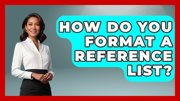 How Do You Format A Reference List? - Job Success Network