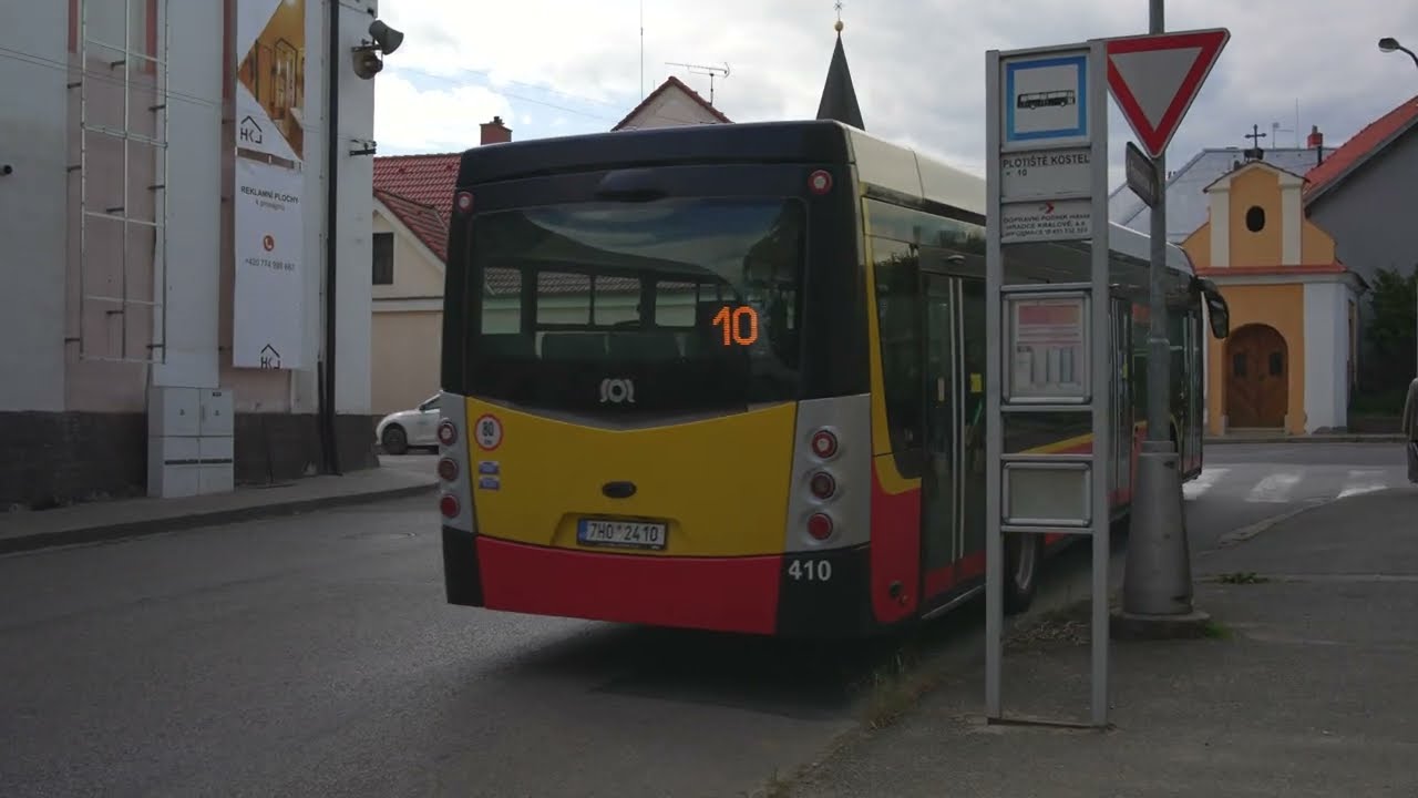 Czech Republic, Hradec Kralove, bus 10 ride from Terminál HD to Plotiště kostel