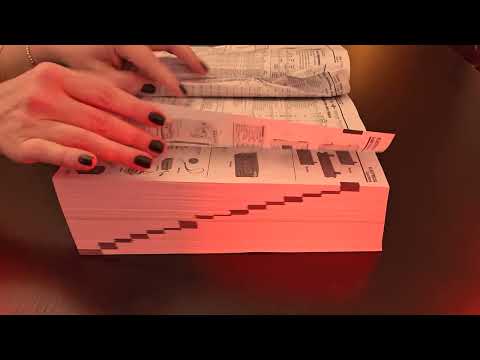 Thin Paper Smoothing, Folding, Crumpling and Page Turning for Tingles and Relaxation!