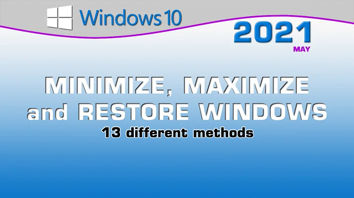 Minimize Maximize and Restore Windows