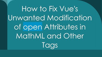 How to Fix Vue