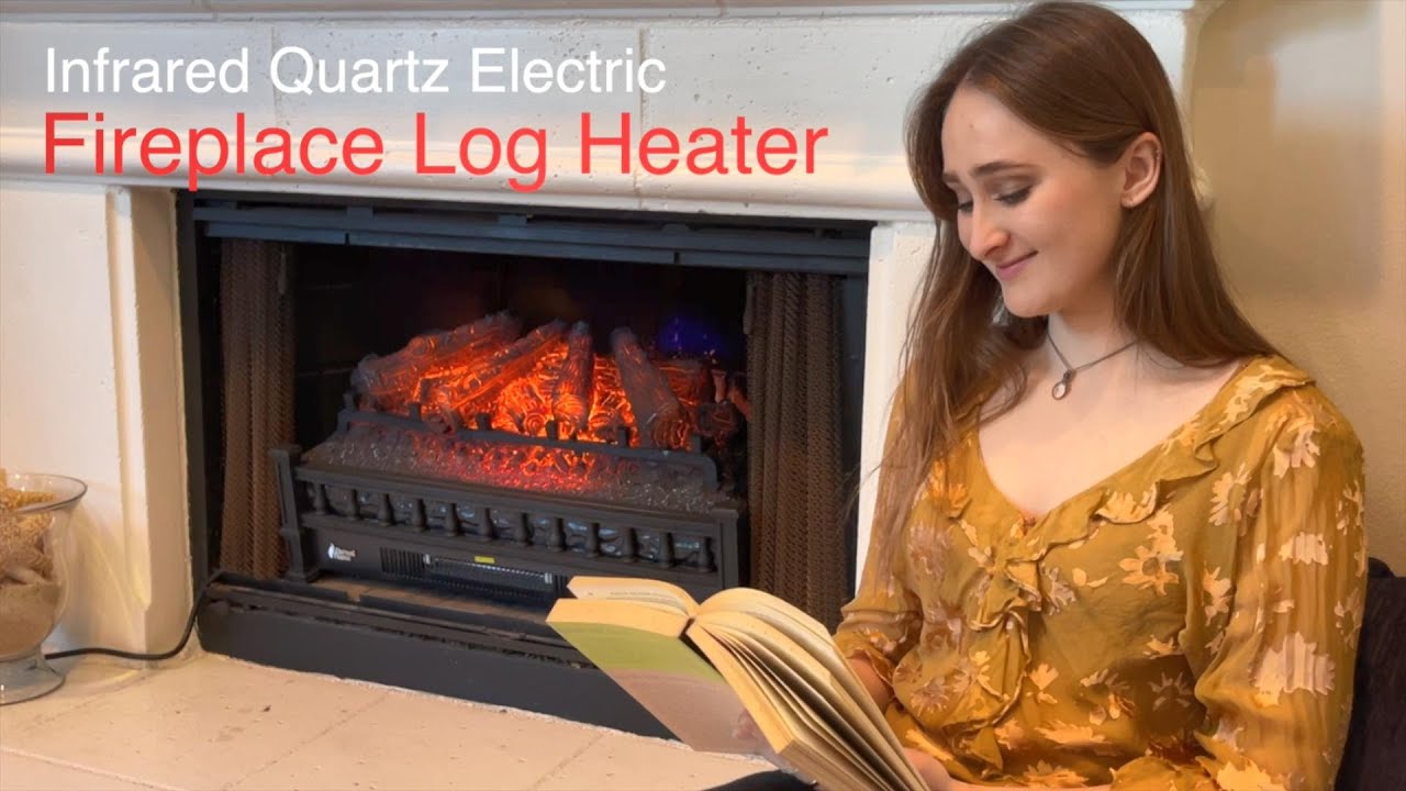 TURBRO Eternal Flame EF26-PB Infrared Quartz Electric Fireplace Log Heater  - YouTube