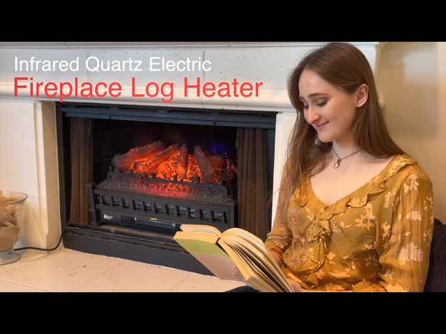 TURBRO Eternal Flame EF26-PB Infrared Quartz Electric Fireplace Log Heater  - YouTube
