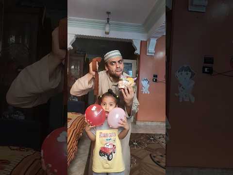 بابا جابلي بالون مقلب البالون مضحك البالون والاندومي فرقعت البالون