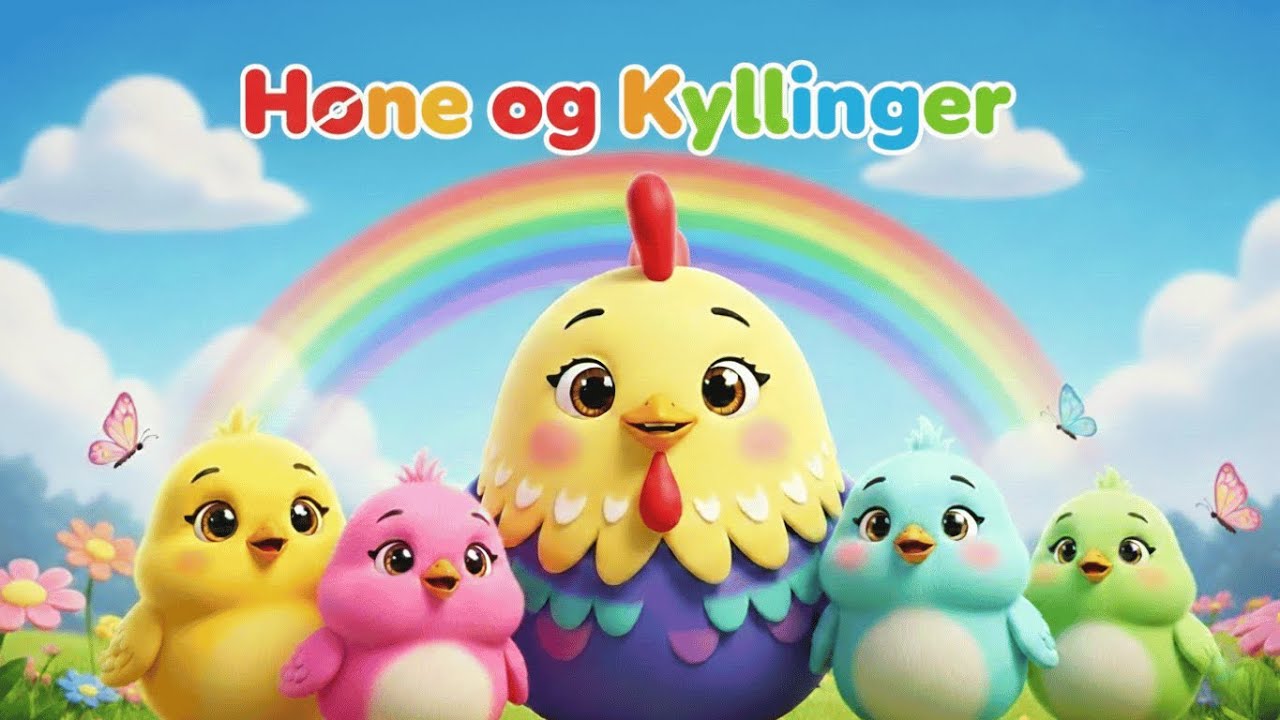 Mamma Høne og Kyllinger – Moro 3D Barnesang