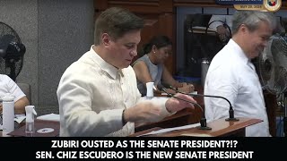 ZUBIRI OUSTED AS THE SENATE PRESIDENT?!? SEN. CHIZ ESCUDERO IS THE NEW SENATE PRESIDENT