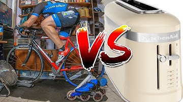 Inline Speed Skater Vs. Toaster: Can He Power It?