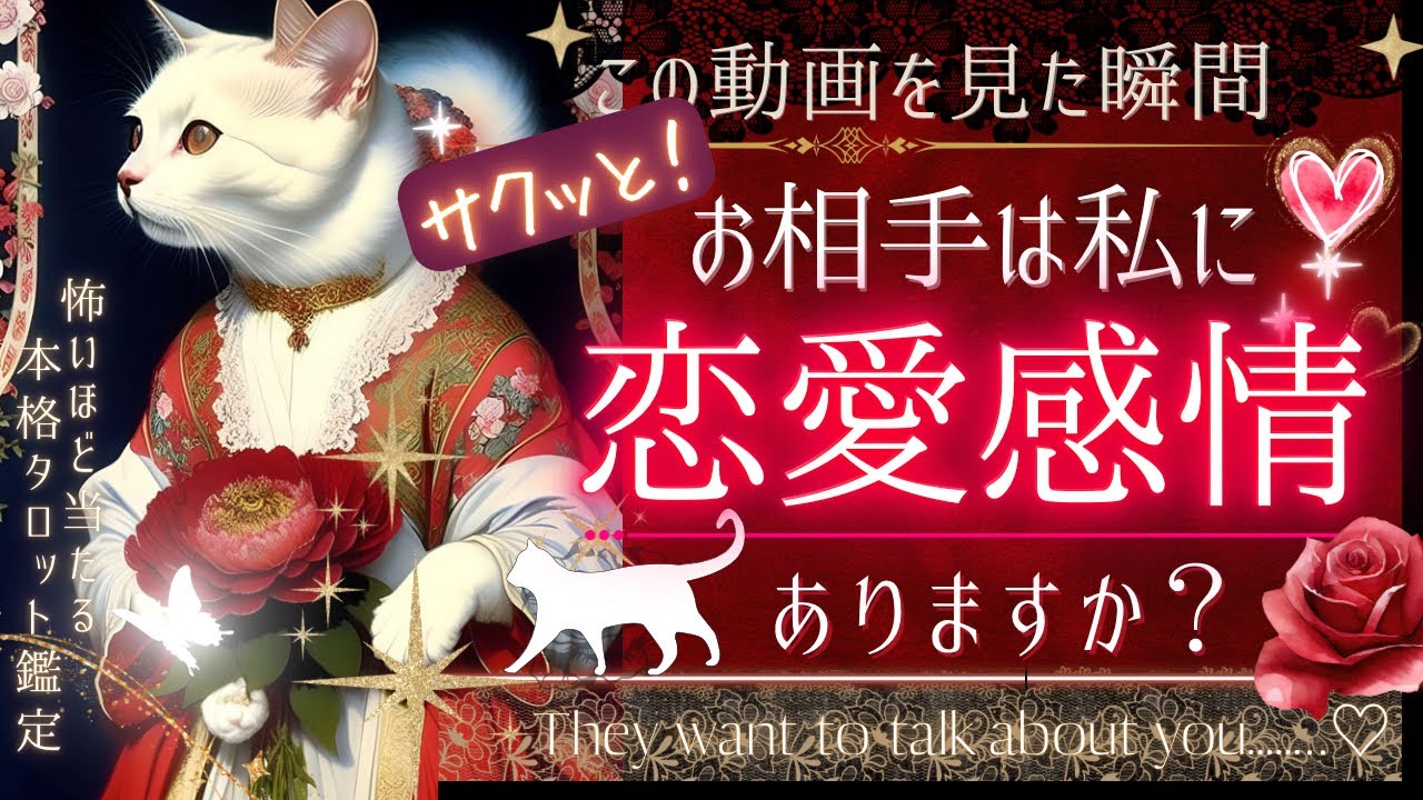 サクッと！💓🐈‍⬛❤️恋愛感情ありますか？❤️お相手のお気持ち【忖度一切なし❤︎有料鑑定級❤︎辛口】
