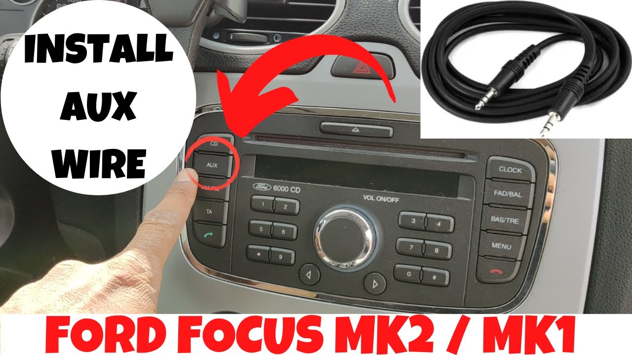 How to install AUX wire in Ford Focus MK2 - YouTube