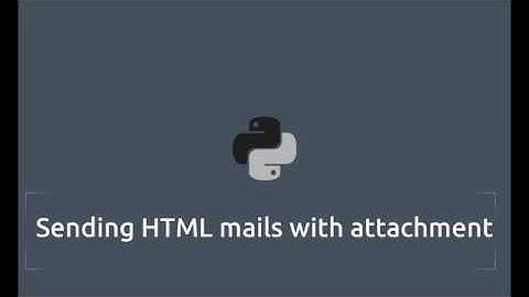 Python - HTML mail with attachments