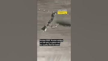 Russian Soldiers Continue to Use Low-Quality Thermal Cloaks #warinukraine #drone