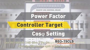 ENTES RG3-15 CLS Power Factor Controller Target Cosφ Setting