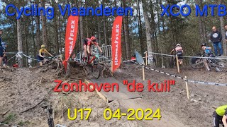 Zonhoven Cycling Vlaanderen XCO MTB 04-2024 de kuil U17 Nieuwelingen 9 min algemeen  verslag