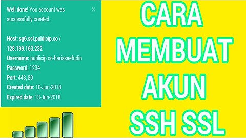 Cara membuat akun SSH SSL