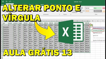 Como Alterar ponto por vírgula nop Excel  (Vise Versa) #AulaGratuita13