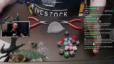 I made a chainmail dicebag live on stream. Here is a timelapse i guess