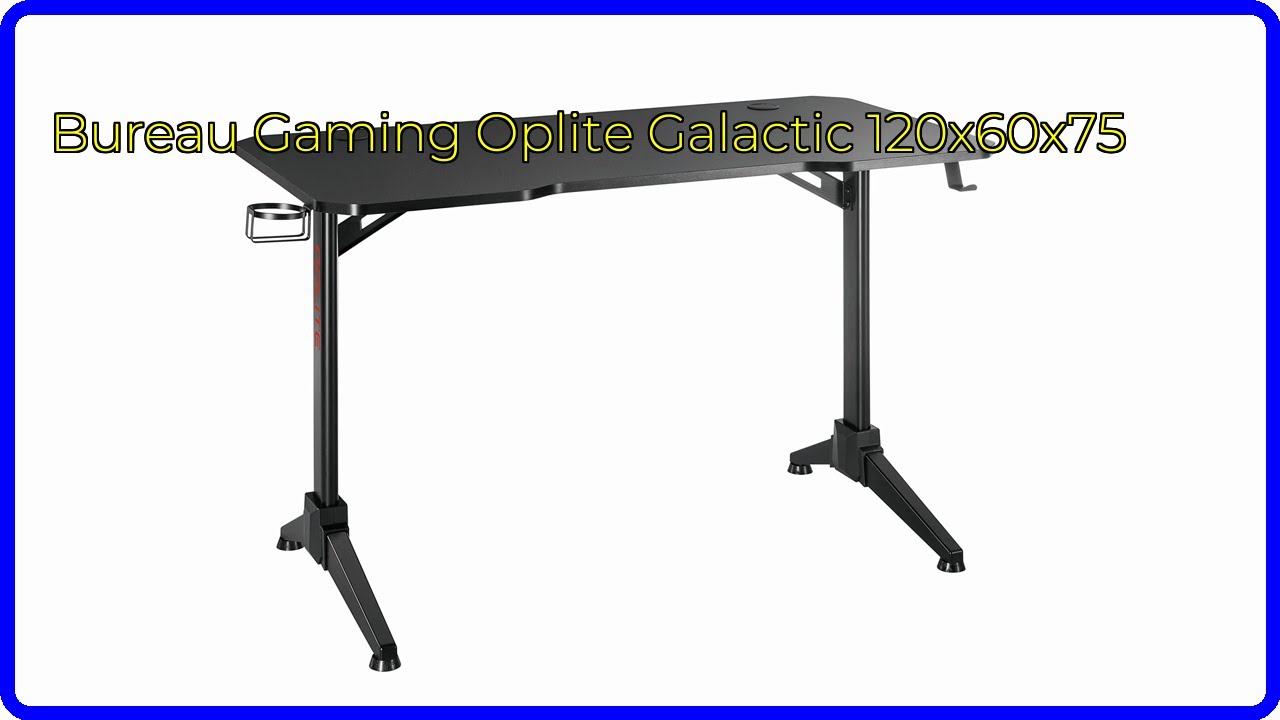 OPLITE Balistic MK 1 RGB Gaming Desk Bureau Avec Eclairage RGB Gaming