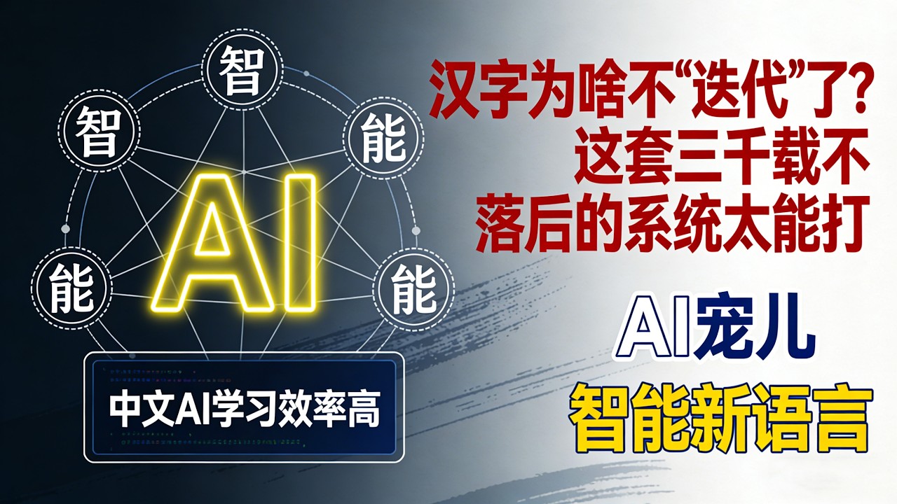 三千载不迭代！汉字凭啥碾压拼音文字？老祖宗的智慧太逆天！不用造新字！