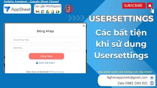 [AppSheet-13] The Downsides of Using User Settings in AppSheet