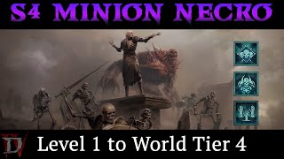 (D4) Minion Necromancer - Level 1 to World Tier 4 - Season 4