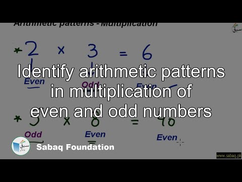 Identify arithmetic patterns in multiplication of even and odd numbers, Math Lecture | Sabaq.pk