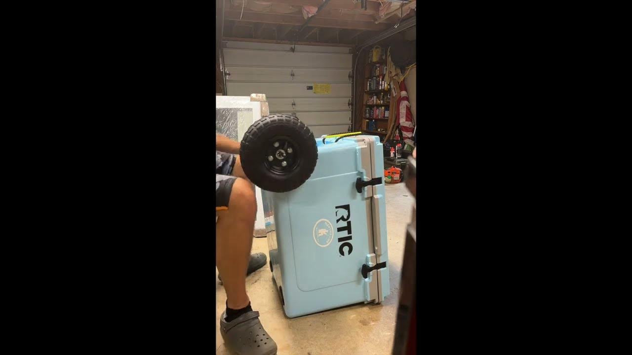 Rtic or Yeti Cooler Homemade Wheel Kit Build YouTube