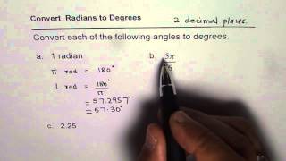 How to Convert Radians to Degrees