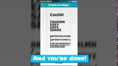 [Tutorial] How to change font to SuperCell Font ft. Coolpad Note 3 lite