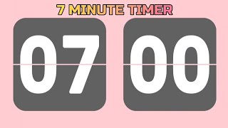 7 Minute TIMER ⏰ | BIG Numbers, Confetti BLAST & Finish Alarm!