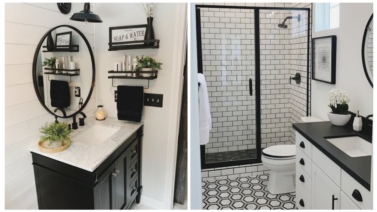 60 BANHEIROS em PRETO e BRANCO: Elegância e Estilo para Transformar o seu espaço!