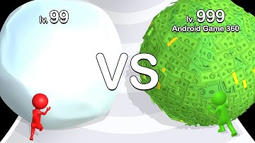 Money Roll 3D VS Snow Race: ASMR Gameplay!