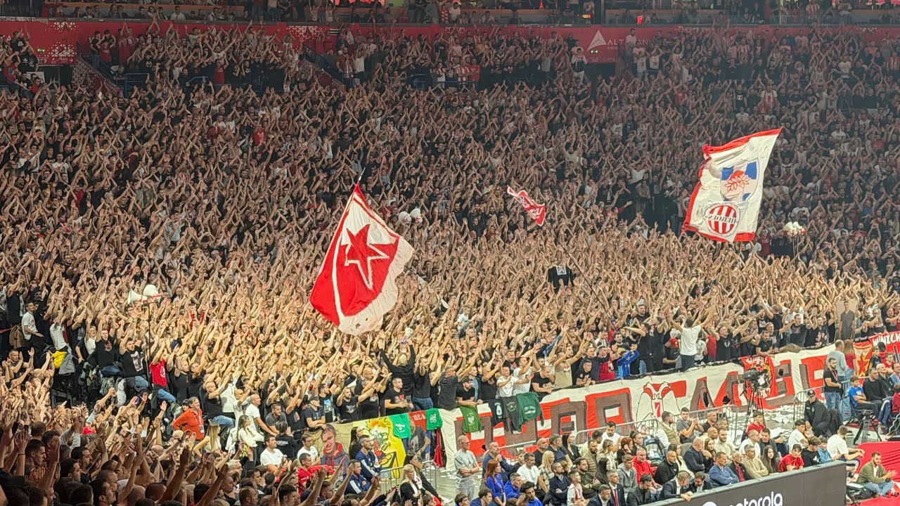 Navijanje Delija na utakmici: Crvena zvezda - Panathinaikos (05.11.2025.)