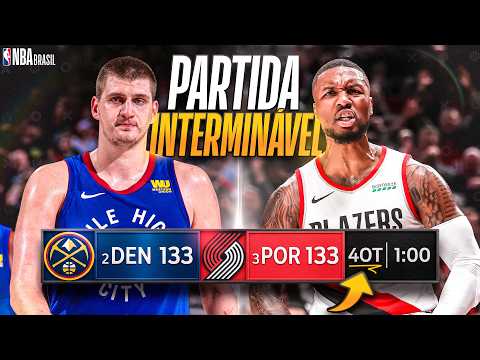 O jogo que se recusava a acabar! 4 prorrogações entre Nuggets e Blazers | Melhores Momentos