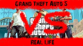 Grand Theft Auto 5 vs Real Life - Muscle Car vs Cadillac Escalade screenshot 2