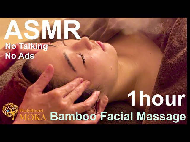【ASMR・No Ads】広告無し◆入眠用◆クレンジング〜泡洗浄〜竹マッサージ◆見ているだけで気持ちいいバンブーフェイシャル◆BambooFacialMassage