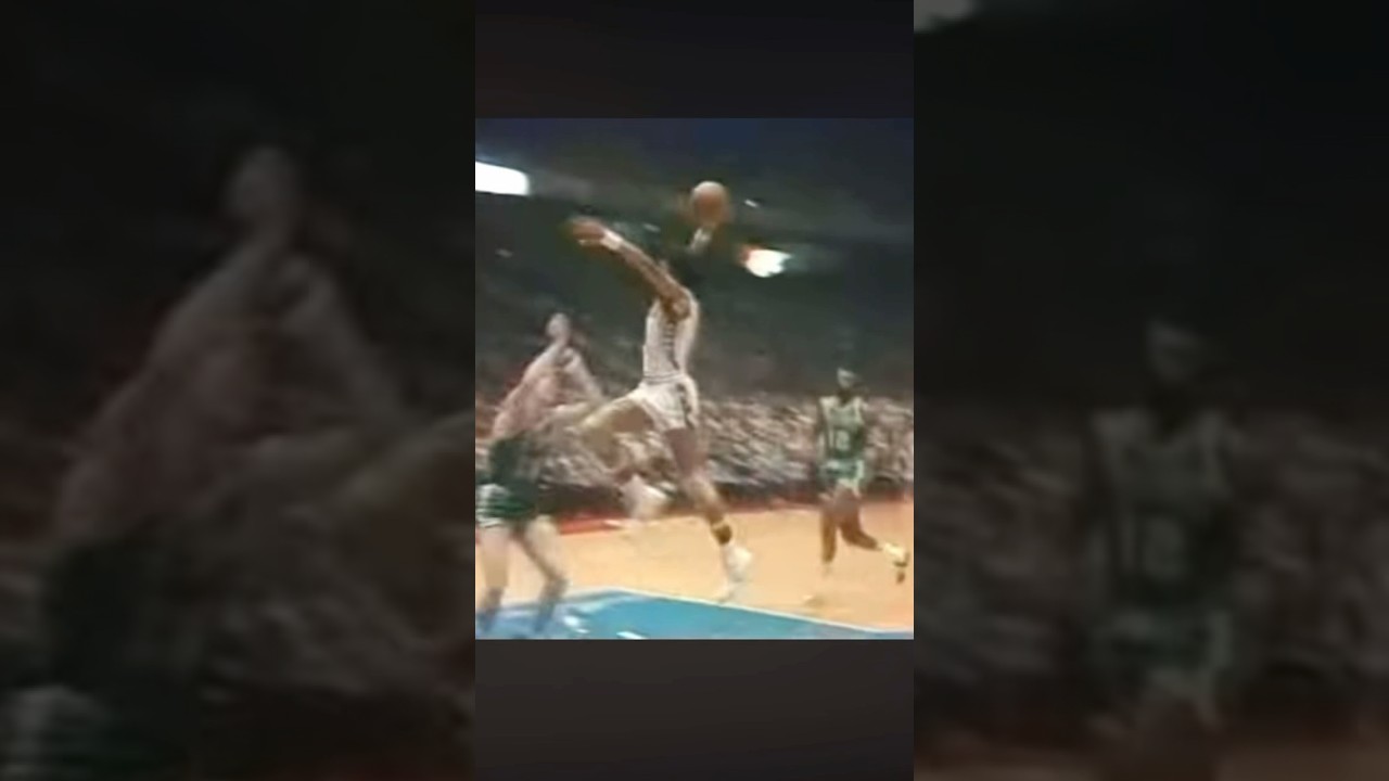 Dr.J dunks on Dave Cowens🤯‼️ 