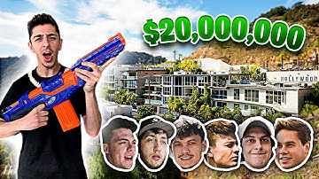 NERF Hide n Seek in $20,000,000 MANSION!!