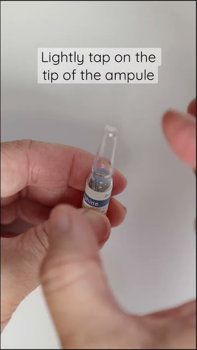 How to Prepare an Ampule for Medication Withdrawal