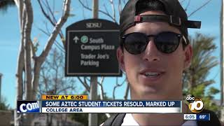 Some Aztec student tickets being resold