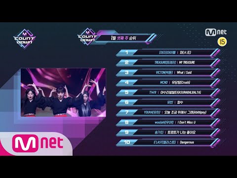 What are the TOP10 Songs in 3rd week of January? #엠카운트다운 | M COUNTDOWN EP.695