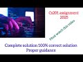 Cs201 assignment 1 solution 2025/complete explanation and correct solution