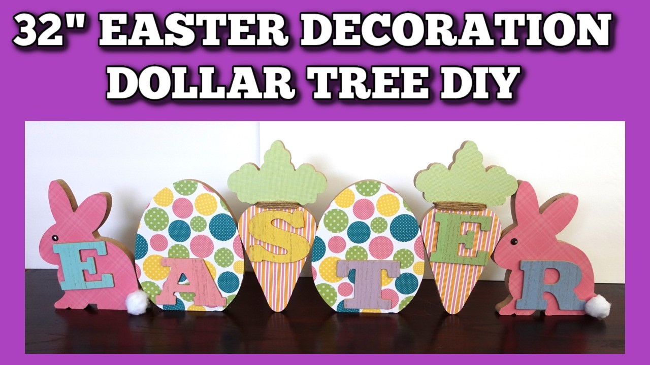 SUPER CUTE EASTER DECOR MADE WITH DOLLAR TREE ITEMS