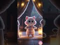 Pink pajama cat won't stop dancing 🐱 #shorts #funny