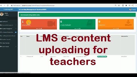 How Teachers can upload e-content, Assignments, study material, Videos, audio lectures on LMS