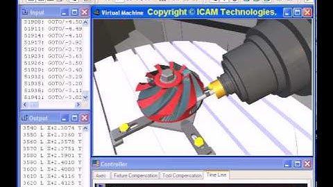 ICAM Integrated Post-Processing & Machine Tool Simulation with Material Removal / Verification